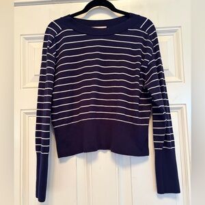 Philosophy Navy and Black Knit Top